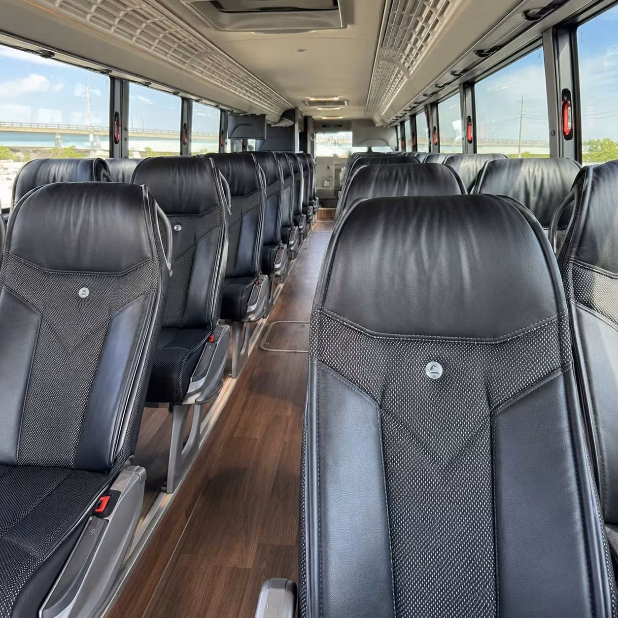 56 passenger charter bus interior