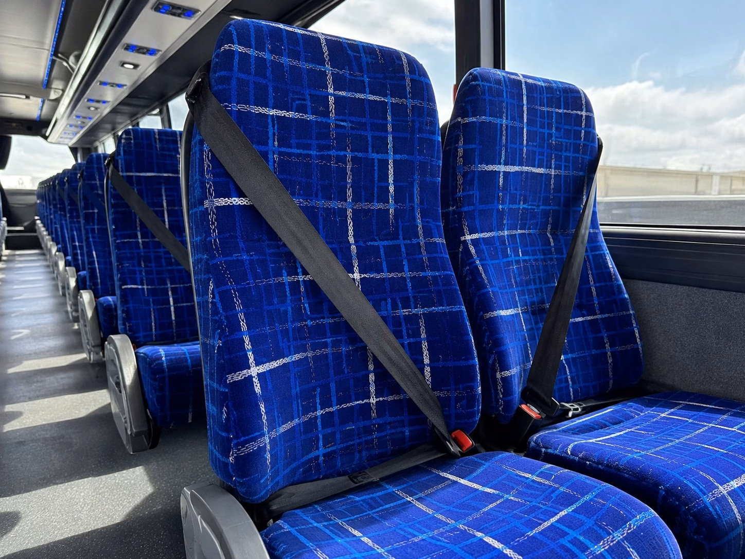 grand prairie charter bus interior